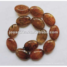 29x20x9MM Perles ovales en agate marron